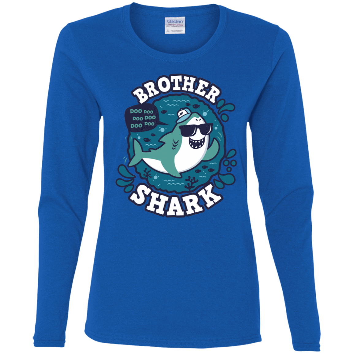 T-Shirts Royal / S Shark Family trazo - Brother Women's Long Sleeve T-Shirt