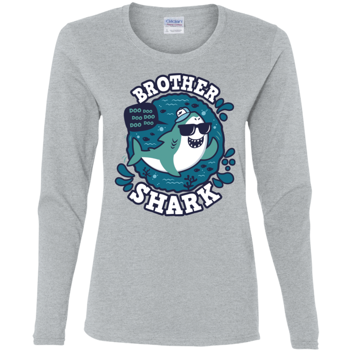 T-Shirts Sport Grey / S Shark Family trazo - Brother Women's Long Sleeve T-Shirt