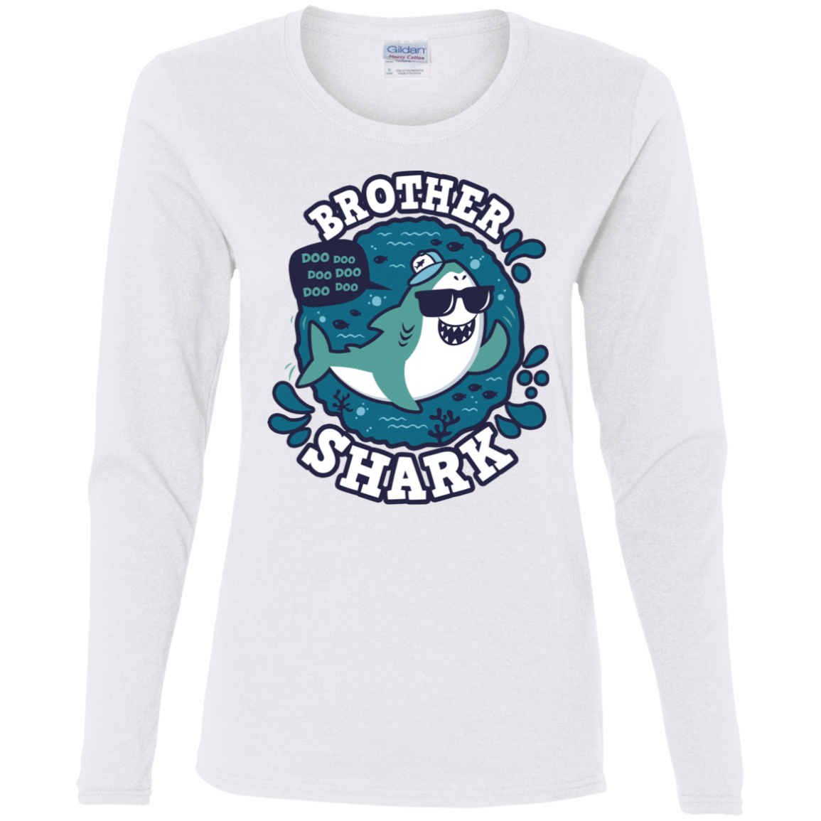 T-Shirts White / S Shark Family trazo - Brother Women's Long Sleeve T-Shirt