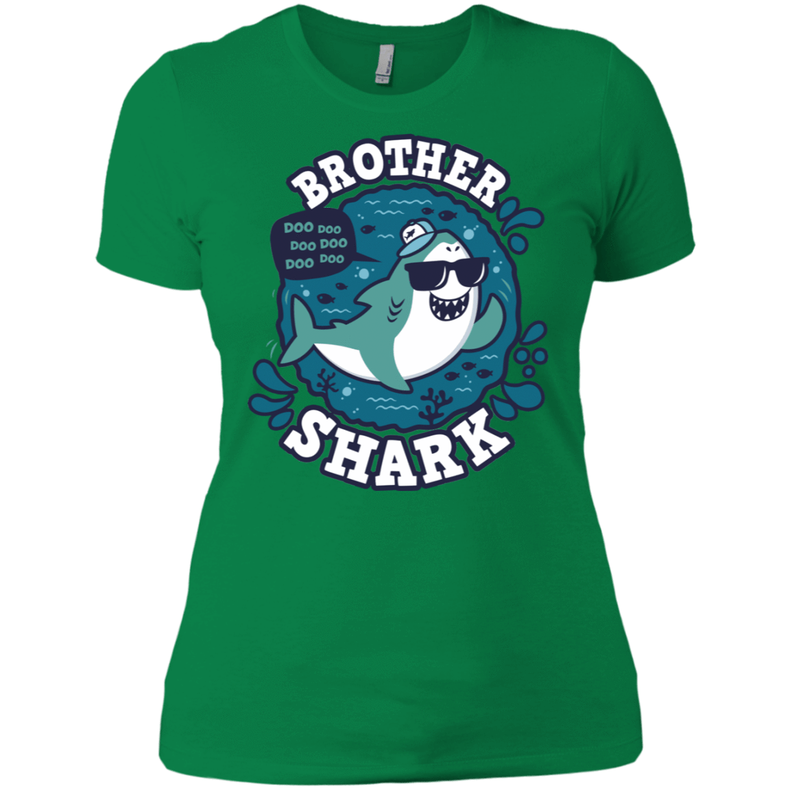 T-Shirts Kelly Green / X-Small Shark Family trazo - Brother Women's Premium T-Shirt