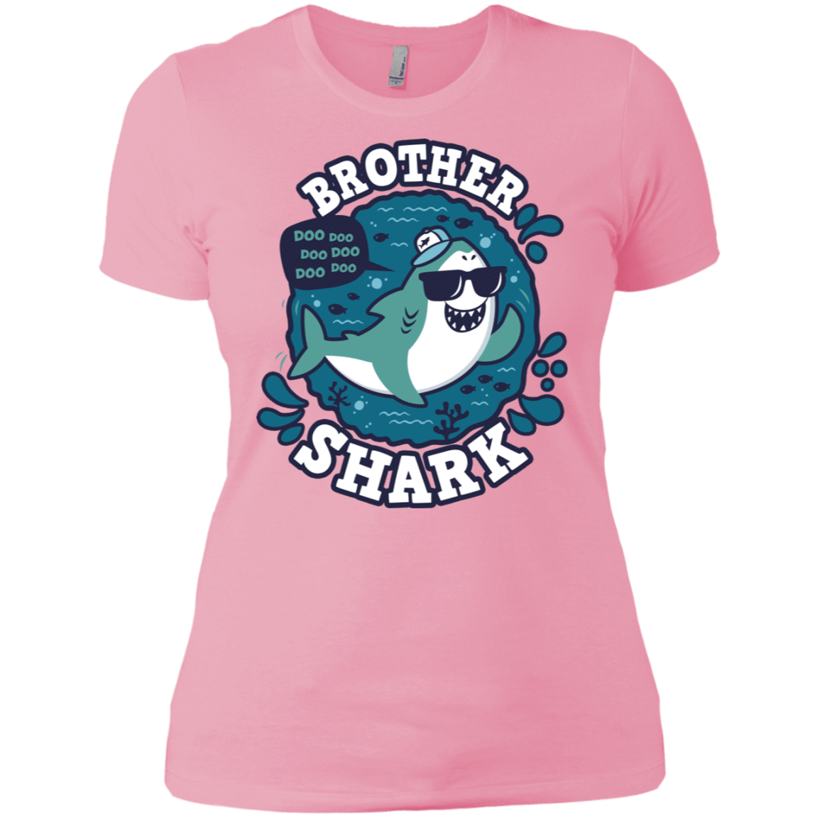 T-Shirts Light Pink / X-Small Shark Family trazo - Brother Women's Premium T-Shirt