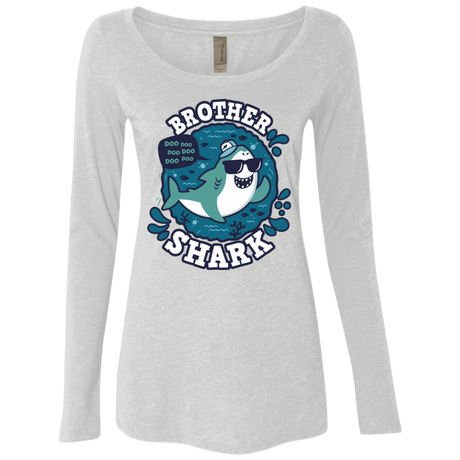 T-Shirts Heather White / S Shark Family trazo - Brother Women's Triblend Long Sleeve Shirt