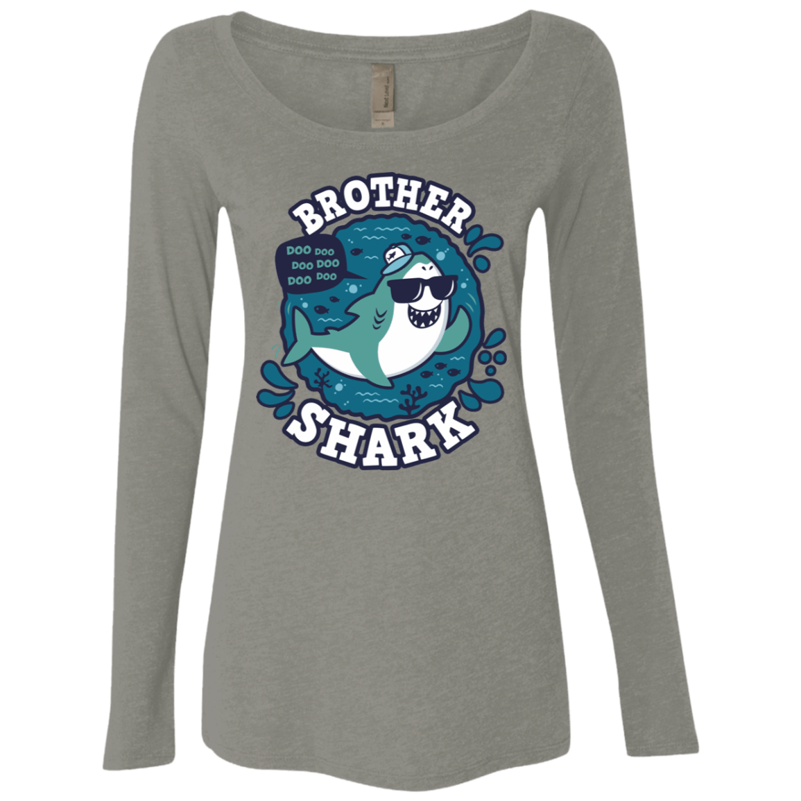 T-Shirts Venetian Grey / S Shark Family trazo - Brother Women's Triblend Long Sleeve Shirt