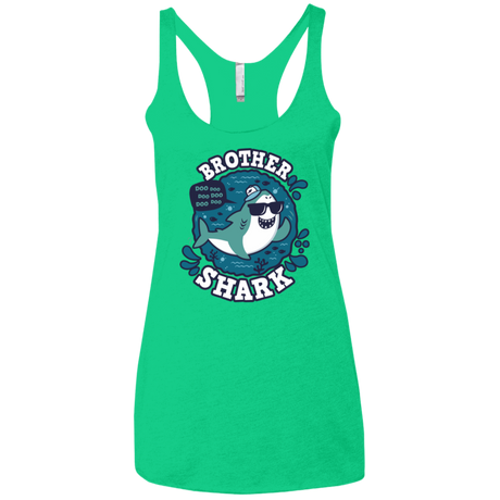 T-Shirts Envy / X-Small Shark Family trazo - Brother Women's Triblend Racerback Tank