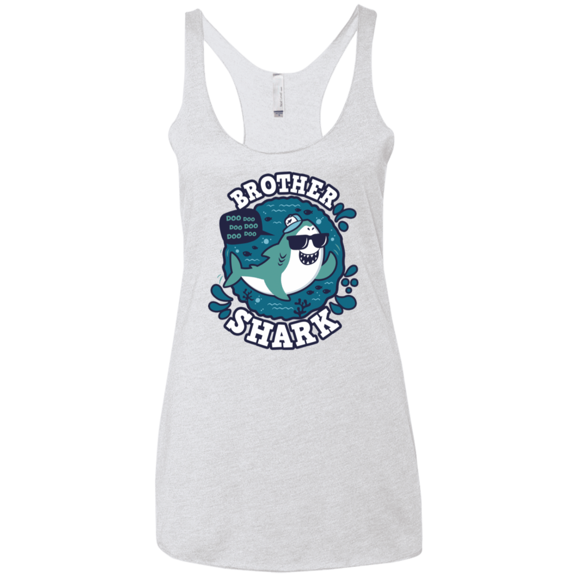 T-Shirts Heather White / X-Small Shark Family trazo - Brother Women's Triblend Racerback Tank