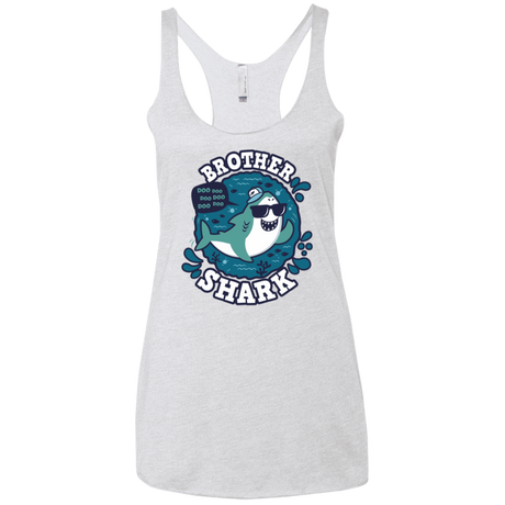 T-Shirts Heather White / X-Small Shark Family trazo - Brother Women's Triblend Racerback Tank