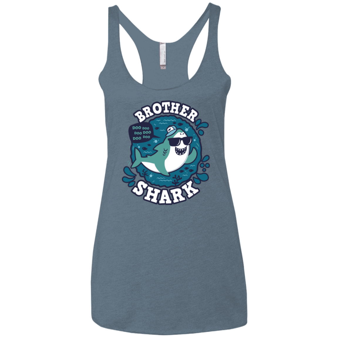 T-Shirts Indigo / X-Small Shark Family trazo - Brother Women's Triblend Racerback Tank