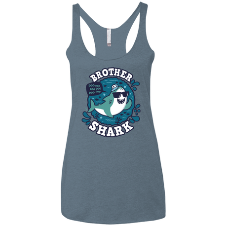 T-Shirts Indigo / X-Small Shark Family trazo - Brother Women's Triblend Racerback Tank