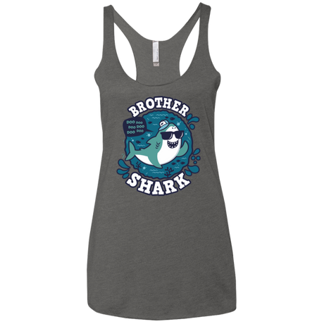 T-Shirts Premium Heather / X-Small Shark Family trazo - Brother Women's Triblend Racerback Tank