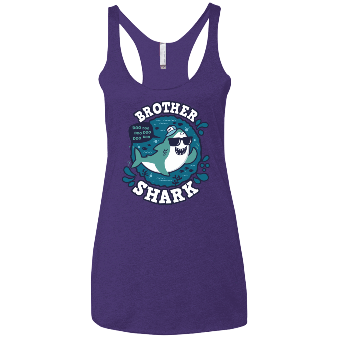 T-Shirts Purple Rush / X-Small Shark Family trazo - Brother Women's Triblend Racerback Tank