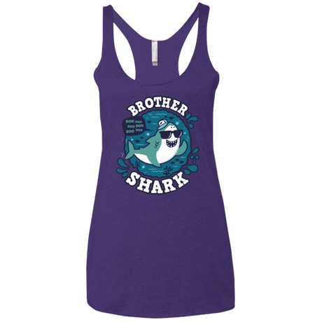 T-Shirts Purple Rush / X-Small Shark Family trazo - Brother Women's Triblend Racerback Tank