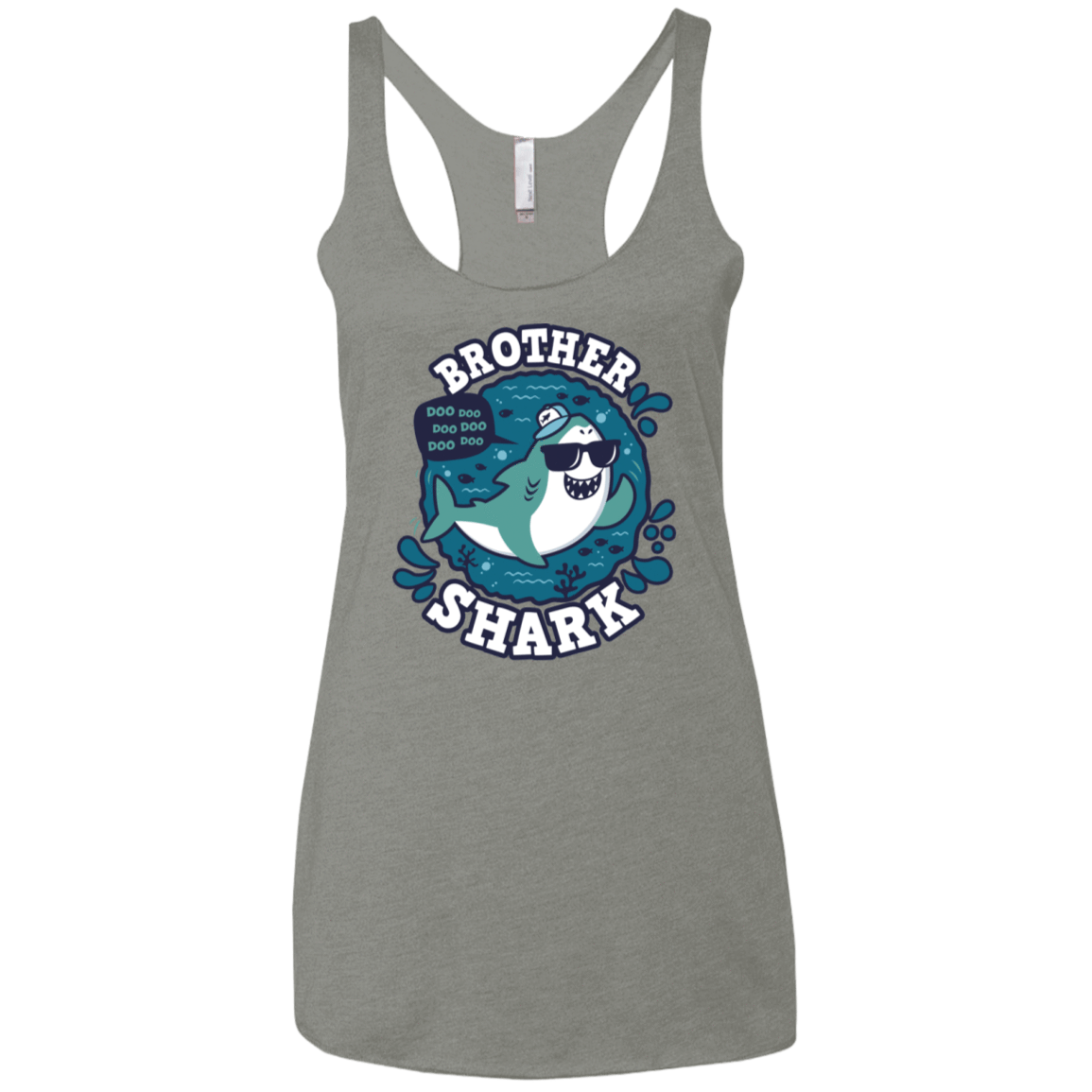T-Shirts Venetian Grey / X-Small Shark Family trazo - Brother Women's Triblend Racerback Tank