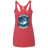 T-Shirts Vintage Red / X-Small Shark Family trazo - Brother Women's Triblend Racerback Tank