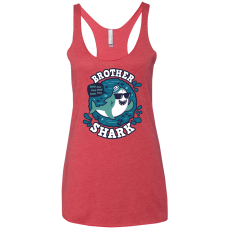 T-Shirts Vintage Red / X-Small Shark Family trazo - Brother Women's Triblend Racerback Tank