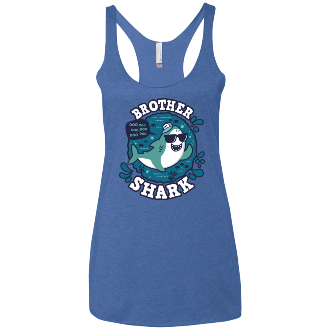 T-Shirts Vintage Royal / X-Small Shark Family trazo - Brother Women's Triblend Racerback Tank