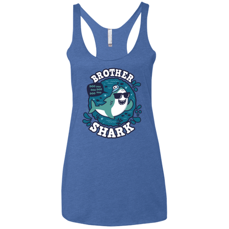T-Shirts Vintage Royal / X-Small Shark Family trazo - Brother Women's Triblend Racerback Tank
