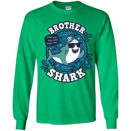 T-Shirts Irish Green / YS Shark Family trazo - Brother Youth Long Sleeve T-Shirt