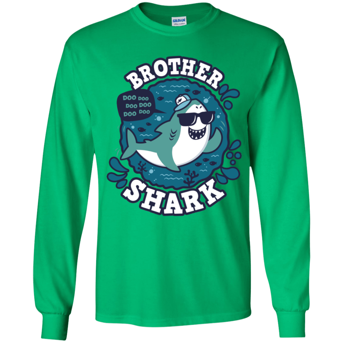 T-Shirts Irish Green / YS Shark Family trazo - Brother Youth Long Sleeve T-Shirt