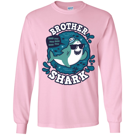 T-Shirts Light Pink / YS Shark Family trazo - Brother Youth Long Sleeve T-Shirt