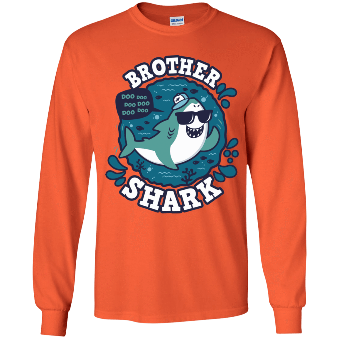 T-Shirts Orange / YS Shark Family trazo - Brother Youth Long Sleeve T-Shirt