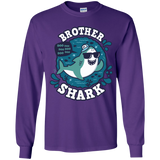 T-Shirts Purple / YS Shark Family trazo - Brother Youth Long Sleeve T-Shirt