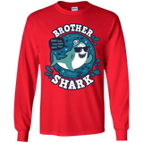 T-Shirts Red / YS Shark Family trazo - Brother Youth Long Sleeve T-Shirt