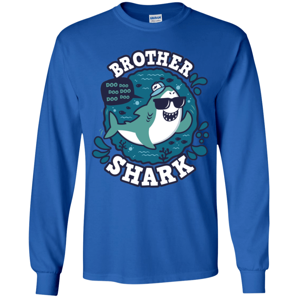 T-Shirts Royal / YS Shark Family trazo - Brother Youth Long Sleeve T-Shirt