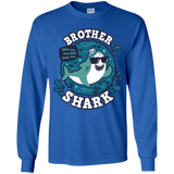 T-Shirts Royal / YS Shark Family trazo - Brother Youth Long Sleeve T-Shirt