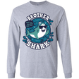 T-Shirts Sport Grey / YS Shark Family trazo - Brother Youth Long Sleeve T-Shirt