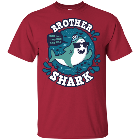T-Shirts Cardinal / YXS Shark Family trazo - Brother Youth T-Shirt
