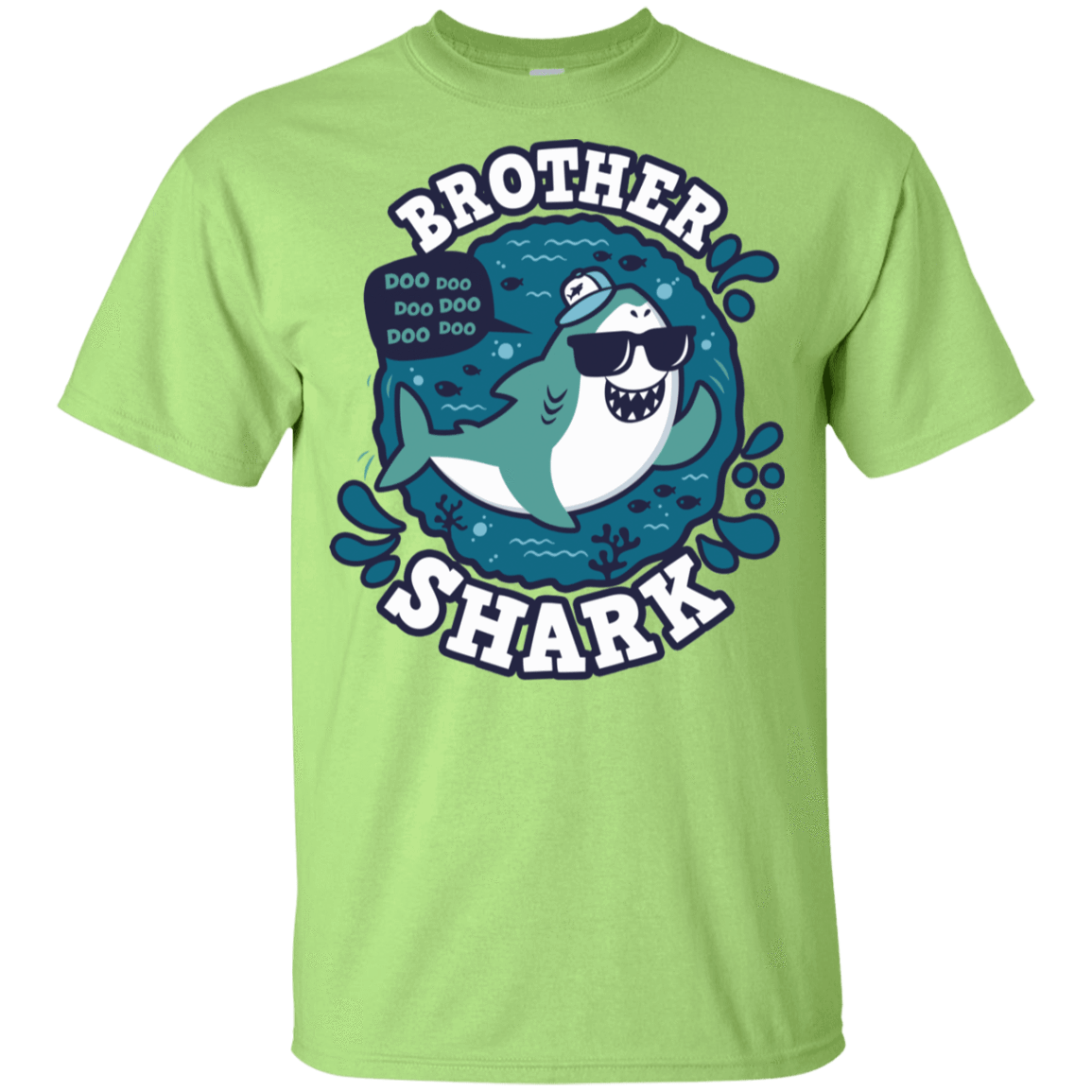 T-Shirts Mint Green / YXS Shark Family trazo - Brother Youth T-Shirt