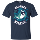 T-Shirts Navy / YXS Shark Family trazo - Brother Youth T-Shirt