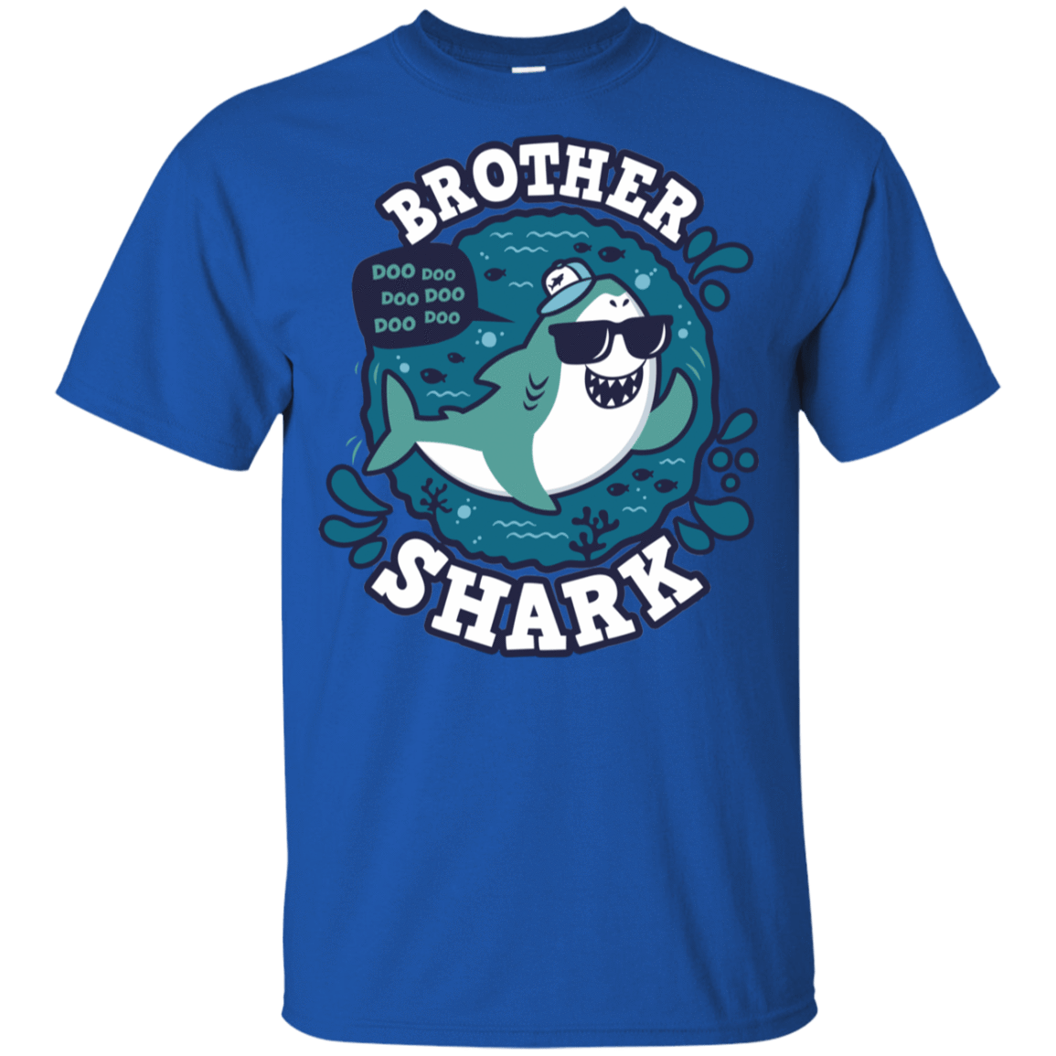 T-Shirts Royal / YXS Shark Family trazo - Brother Youth T-Shirt