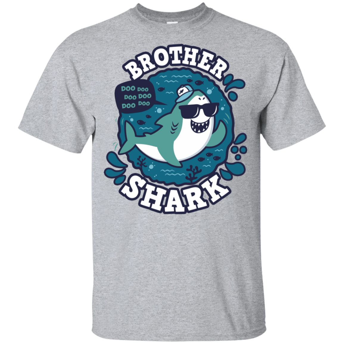 T-Shirts Sport Grey / YXS Shark Family trazo - Brother Youth T-Shirt