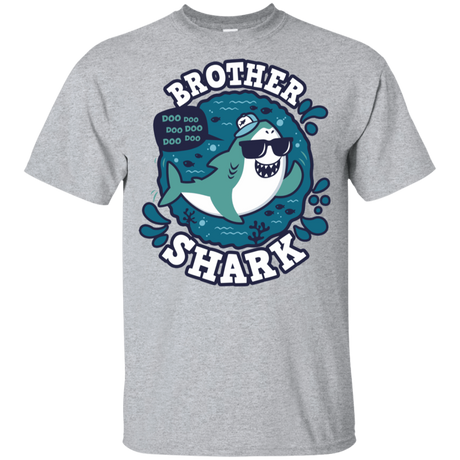 T-Shirts Sport Grey / YXS Shark Family trazo - Brother Youth T-Shirt