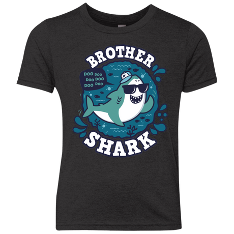 T-Shirts Vintage Black / YXS Shark Family trazo - Brother Youth Triblend T-Shirt