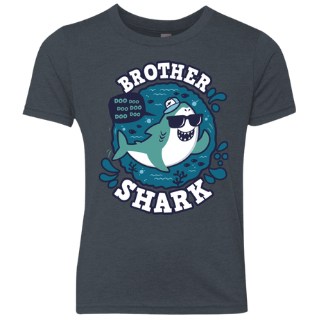 T-Shirts Vintage Navy / YXS Shark Family trazo - Brother Youth Triblend T-Shirt