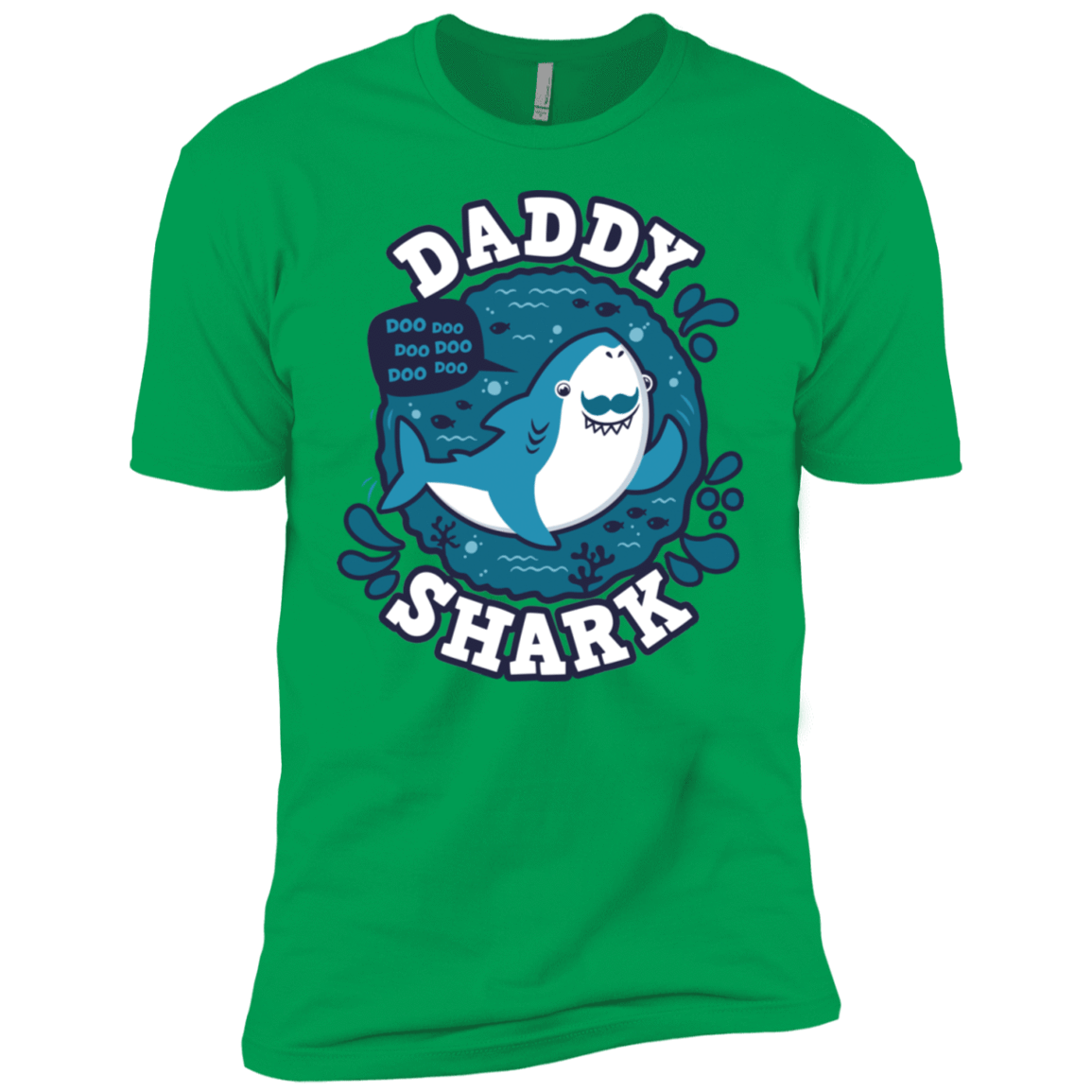 T-Shirts Kelly Green / YXS Shark Family trazo - Daddy Boys Premium T-Shirt