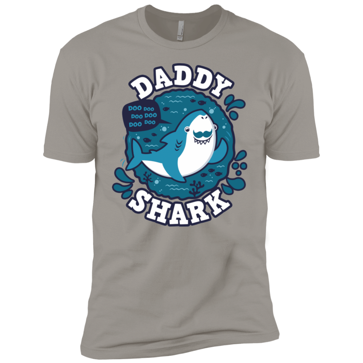 T-Shirts Light Grey / YXS Shark Family trazo - Daddy Boys Premium T-Shirt