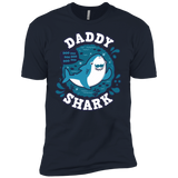 T-Shirts Midnight Navy / YXS Shark Family trazo - Daddy Boys Premium T-Shirt