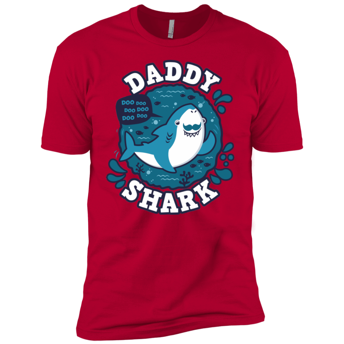 T-Shirts Red / YXS Shark Family trazo - Daddy Boys Premium T-Shirt