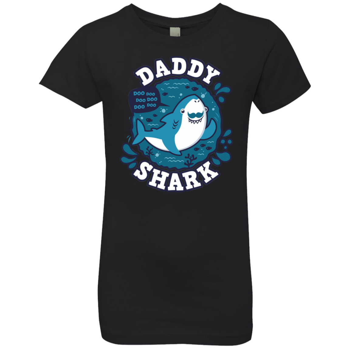 T-Shirts Black / YXS Shark Family trazo - Daddy Girls Premium T-Shirt