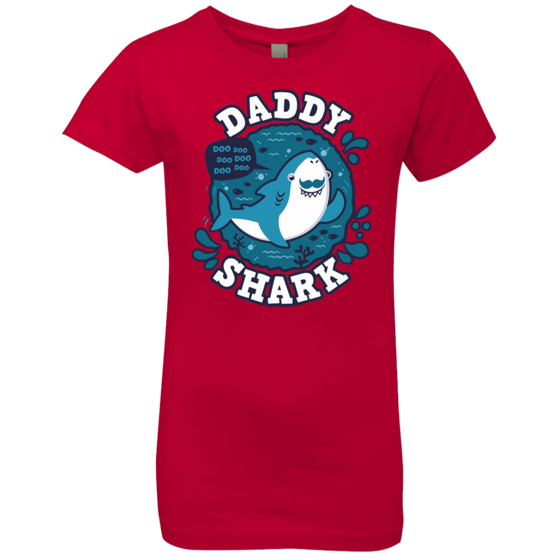 T-Shirts Red / YXS Shark Family trazo - Daddy Girls Premium T-Shirt