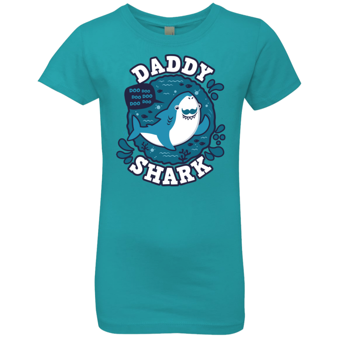 T-Shirts Tahiti Blue / YXS Shark Family trazo - Daddy Girls Premium T-Shirt
