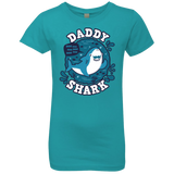T-Shirts Tahiti Blue / YXS Shark Family trazo - Daddy Girls Premium T-Shirt