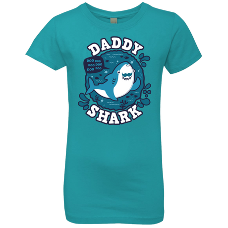 T-Shirts Tahiti Blue / YXS Shark Family trazo - Daddy Girls Premium T-Shirt