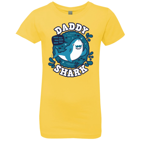 T-Shirts Vibrant Yellow / YXS Shark Family trazo - Daddy Girls Premium T-Shirt