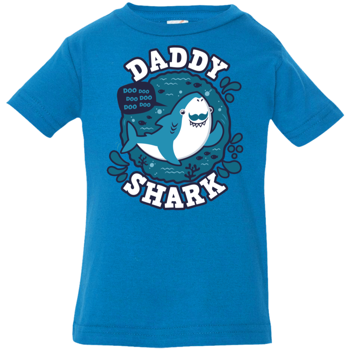 T-Shirts Cobalt / 6 Months Shark Family trazo - Daddy Infant Premium T-Shirt