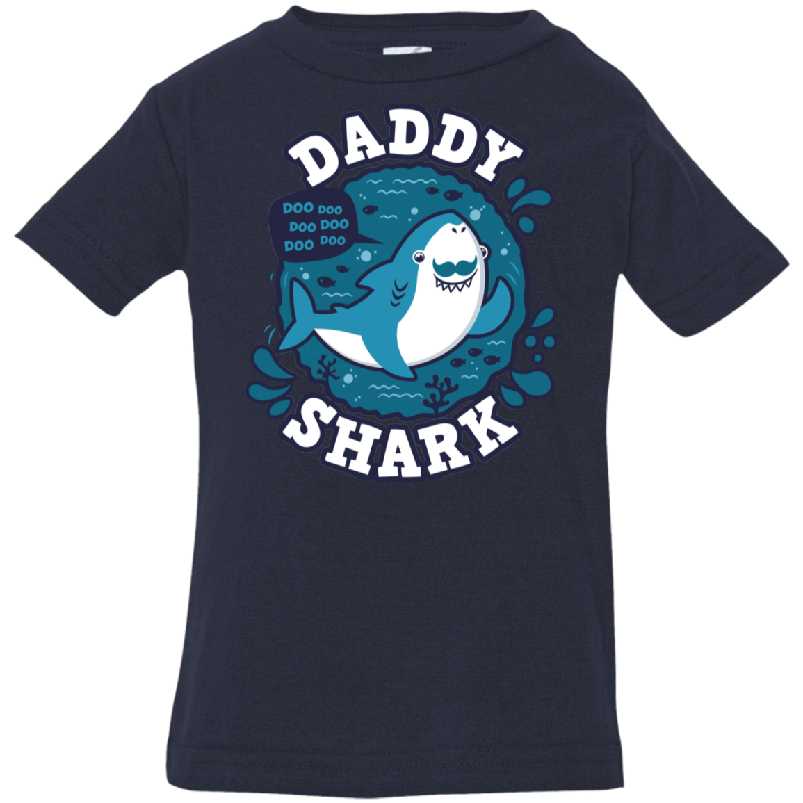 T-Shirts Navy / 6 Months Shark Family trazo - Daddy Infant Premium T-Shirt