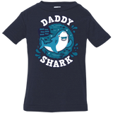 T-Shirts Navy / 6 Months Shark Family trazo - Daddy Infant Premium T-Shirt